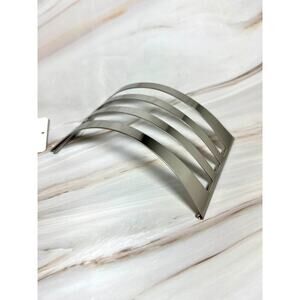 Sleek Metal Kitchen Organizer for Plates Cutting Boards Bakeware Lids